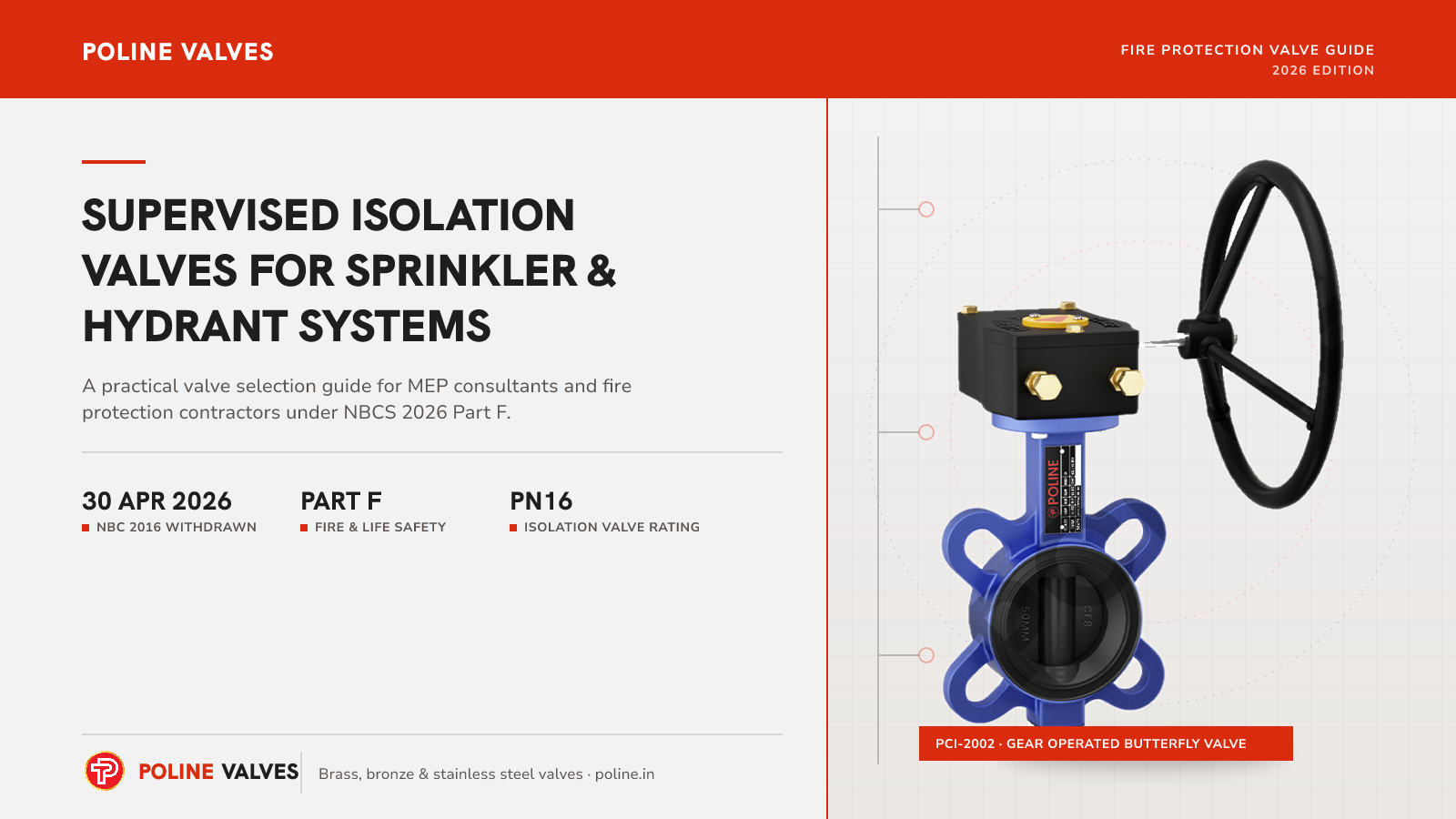 Fire Protection Valve Guide: Selecting Supervised Isolation Valves for Sprinkler & Hydrant Systems (NBCS 2026)