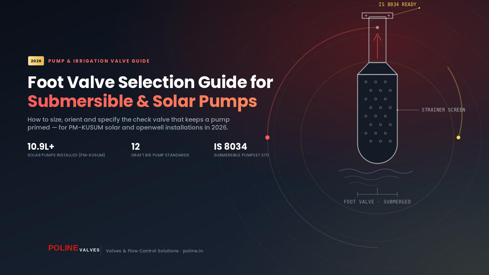 Foot Valve Selection Guide: Getting Pump Priming Right for Submersible & Solar Water Pump Installations (2026)