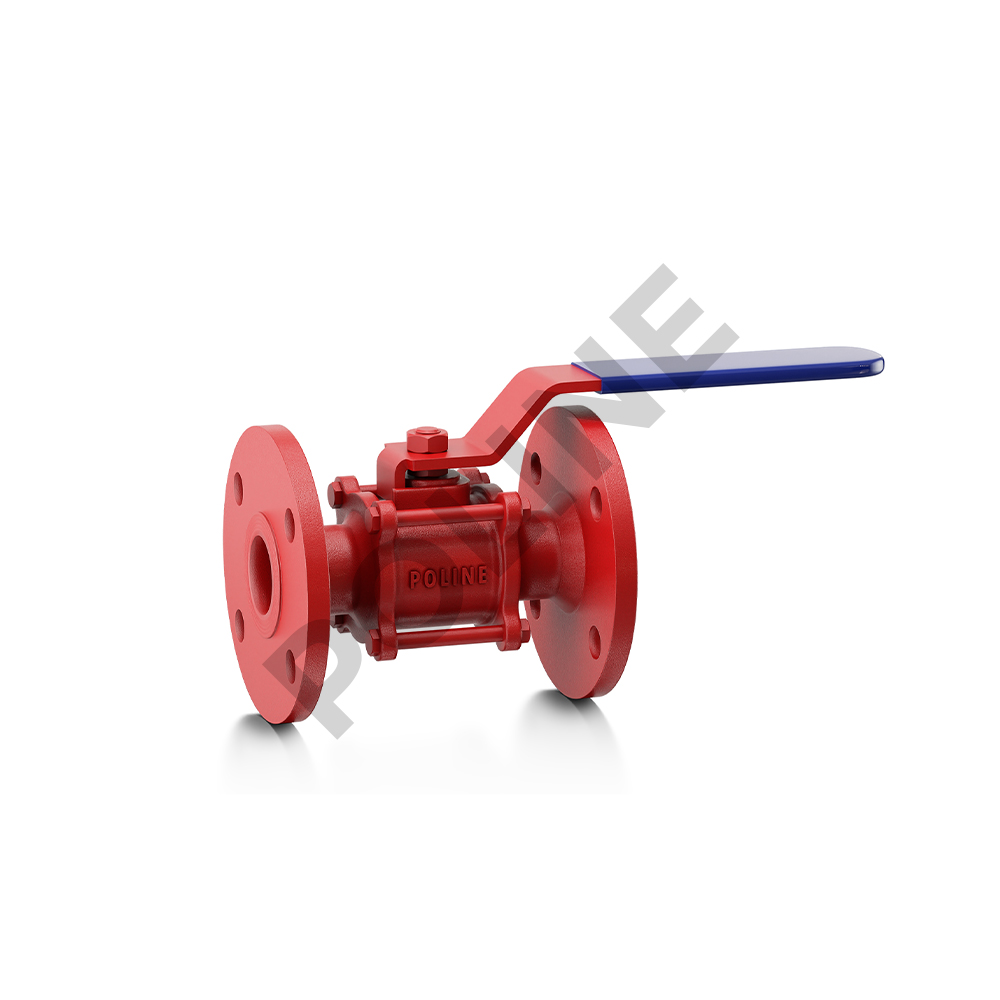 Cast Steel Ball Valve Three Piece Design (Flanged)